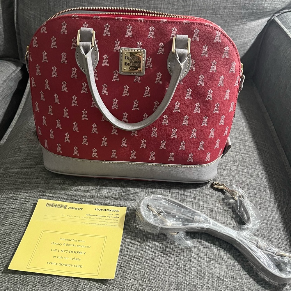 Dooney & Bourke Los Angeles Angels zip zip satchel NWT